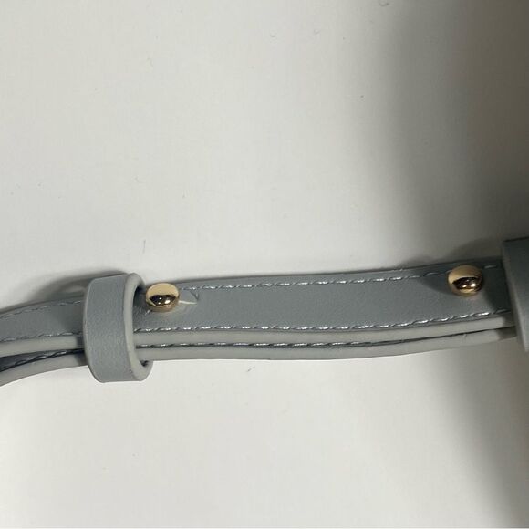 Tura Gray Faux Leather Backpack Shoulder Bag Satchel Drawstring Purse - Picture 4 of 16